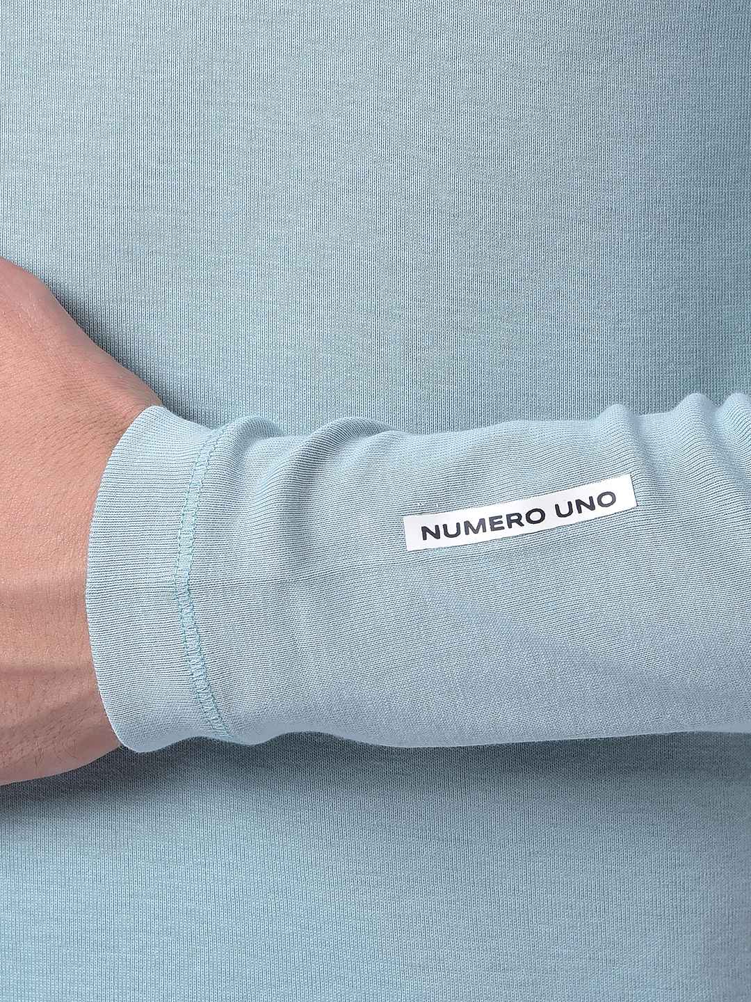 Numero Uno Men Blue Crew Neck Slim Fit T-Shirt